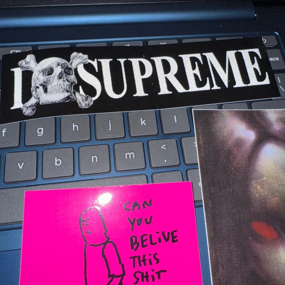 Supreme Pink and Black Sticker Collection